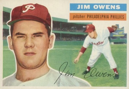 1956 Topps Jim Owens #114w Baseball Card