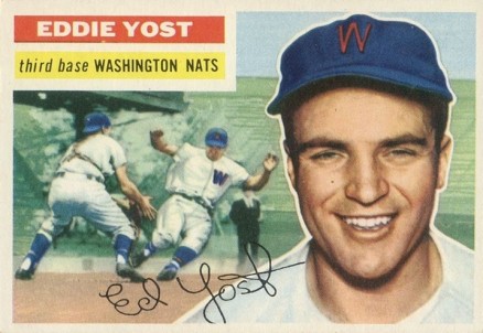 1956 Topps Eddie Yost #128w Baseball Card