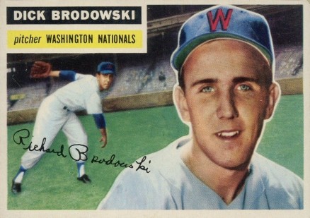 1956 Topps Dick Brodowski #157w Baseball Card
