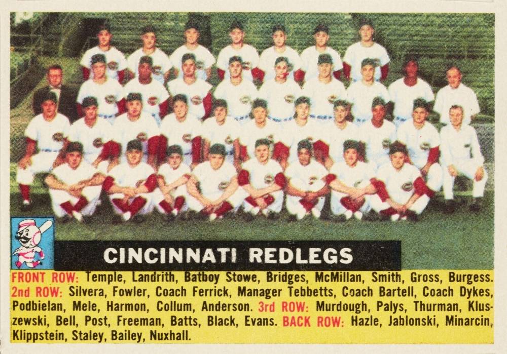 1956 Topps Cincinnati Redlegs #90wc Baseball Card