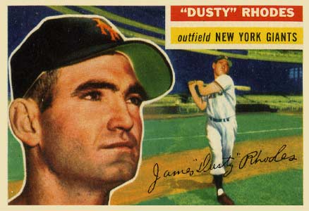 1956 Topps Dusty Rhodes #50 Baseball Card