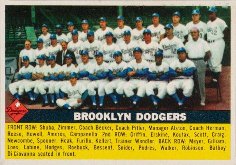 1956 Topps Brooklyn Dodgers #166 Baseball Card