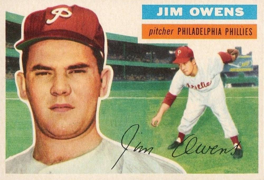 1956 Topps Jim Owens #114 Baseball Card