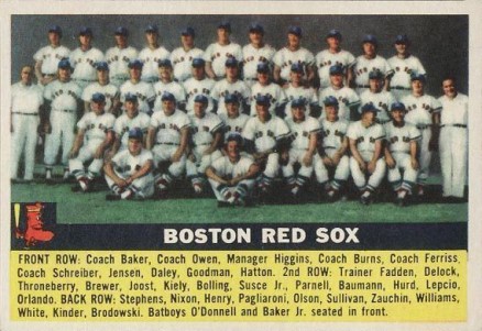 1956 Topps Boston Red Sox #111 Baseball Card