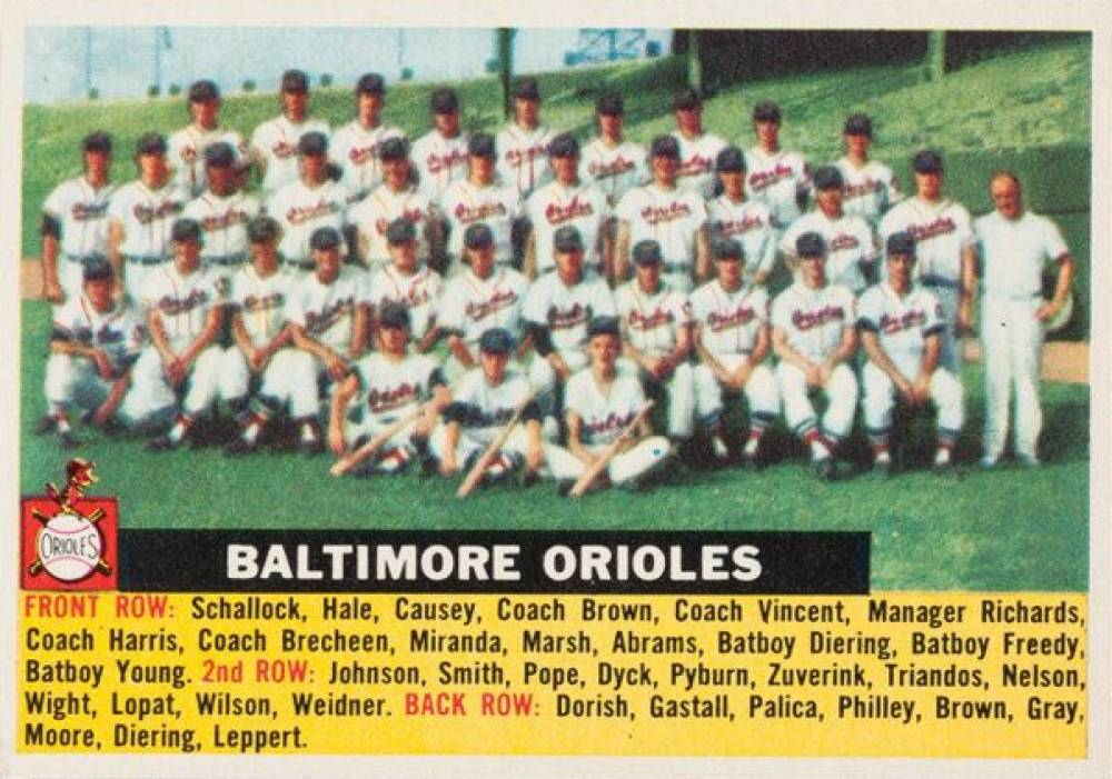 1956 Topps Baltimore Orioles #100gc Baseball Card