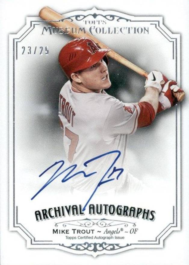 2012 Topps Museum Collection Archival Autographs Mike Trout #AAMTR	  Baseball Card