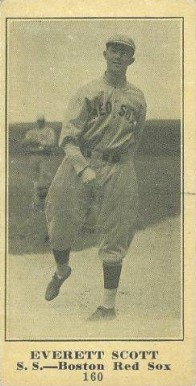 1916 Standard Biscuit Everett Scott #160 Baseball Card