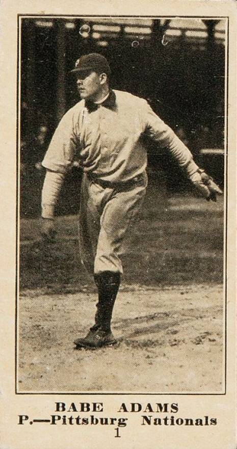 1916 Standard Biscuit Babe Adams #1 Baseball Card