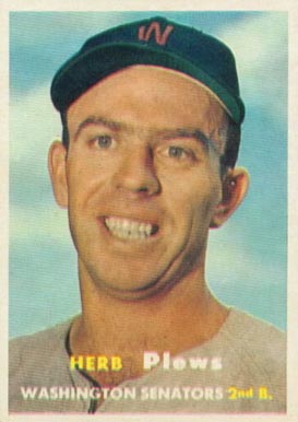 1957 Topps Herb Plews #169 Baseball Card
