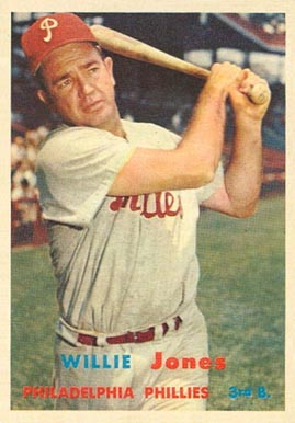 1957 Topps Willie Jones #174 Baseball Card