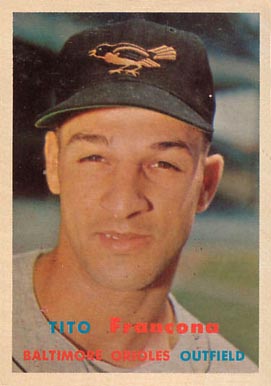 1957 Topps Tito Francona #184 Baseball Card