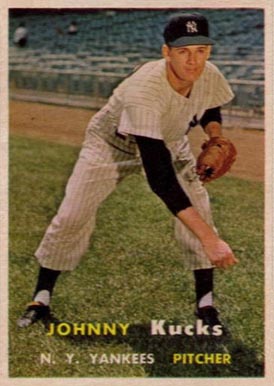 1957 Topps Johnny Kucks #185 Baseball Card