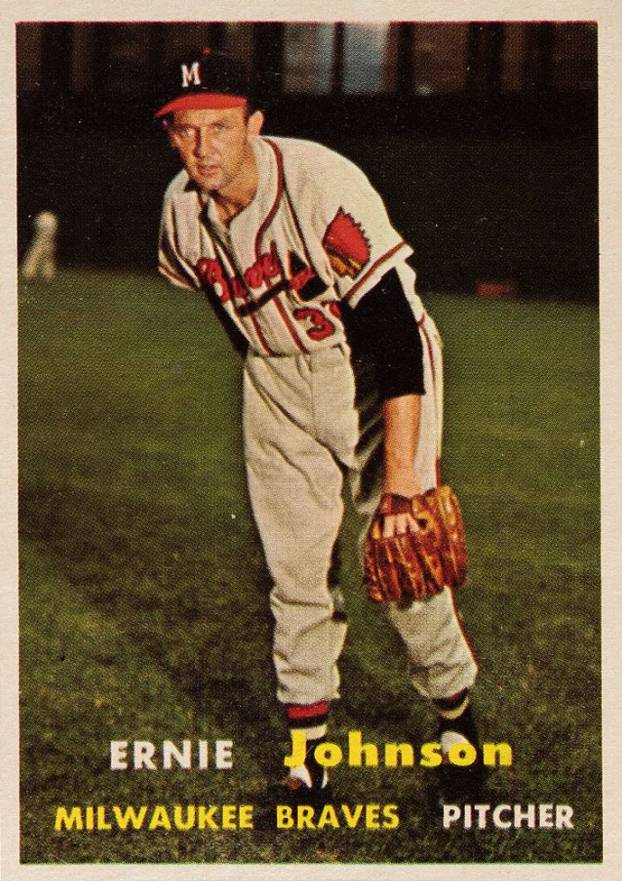 1957 Topps Ernie Johnson #333 Baseball Card
