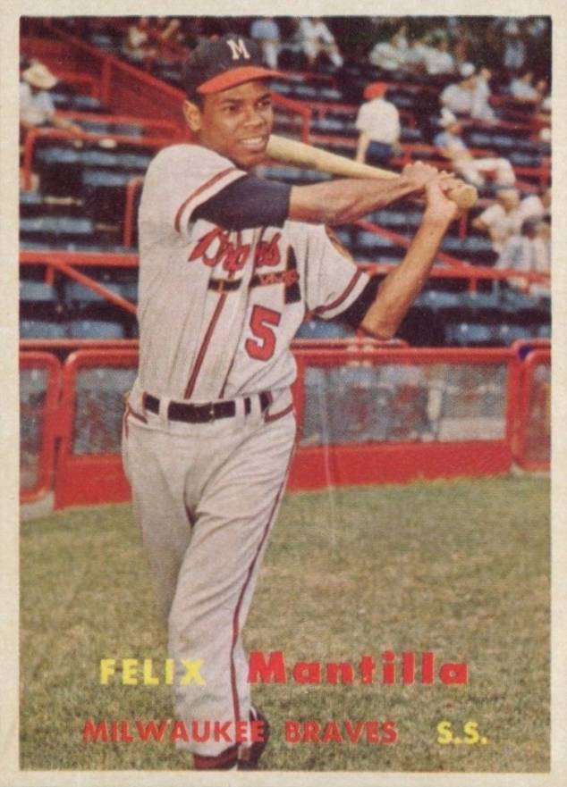 1957 Topps Felix Mantilla #188 Baseball Card