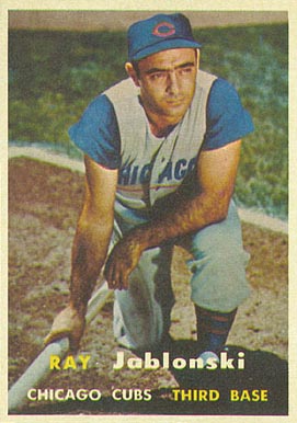 1957 Topps Ray Jablonski #218 Baseball Card