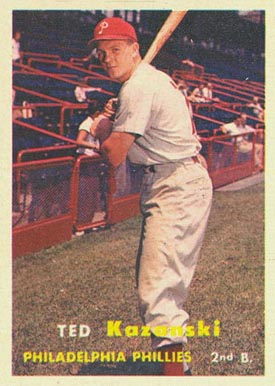 1957 Topps Ted Kazanski #27 Baseball Card