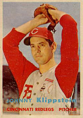 1957 Topps Johnny Klippstein #296 Baseball Card