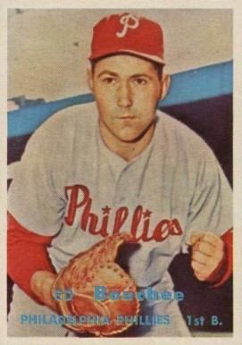1957 Topps Ed Bouchee #314 Baseball Card