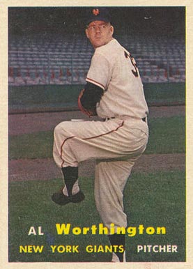 1957 Topps Al Worthington #39 Baseball Card
