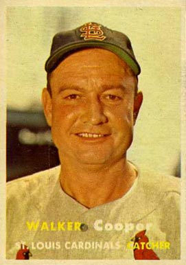 1957 Topps Walker Cooper #380 Baseball Card