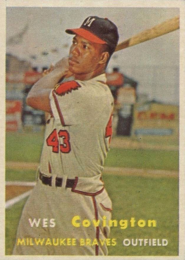 EX Braves Deans Cards 5 1959 Topps # 290 Wes Covington Milwaukee Braves Baseball Card 