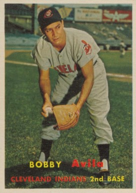 1957 Topps Bobby Avila #195 Baseball Card