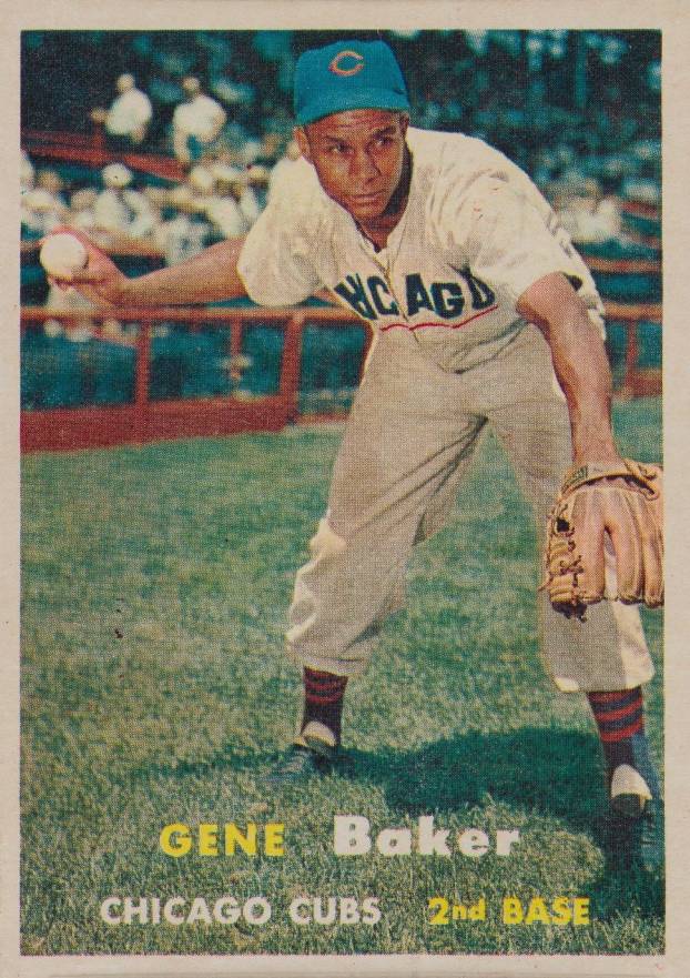 1957 Topps Gene Baker #176e Baseball Card