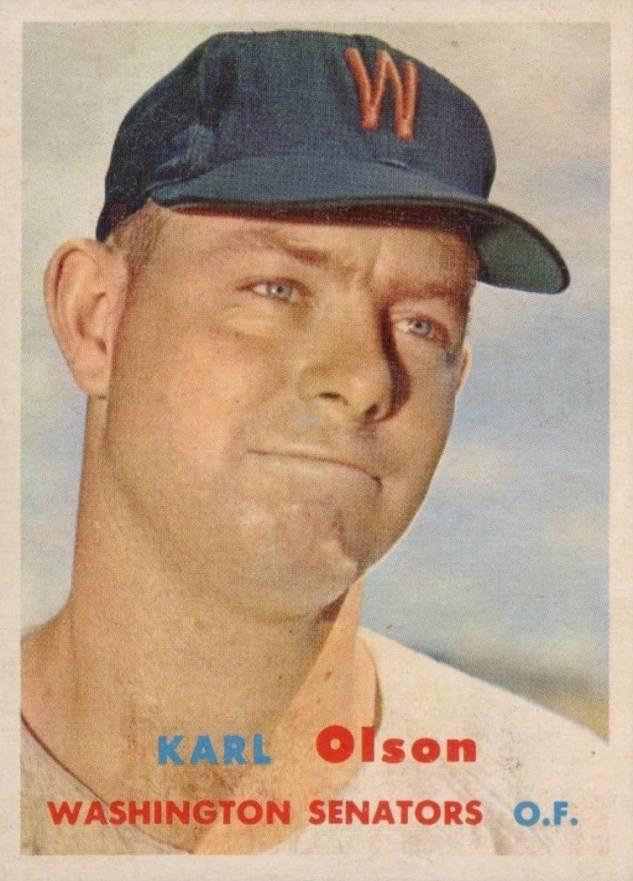 1957 Topps Karl Olson #153 Baseball Card