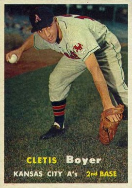 1957 Topps Cletis Boyer #121 Baseball Card