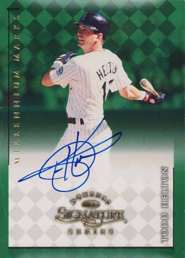 1998 Donruss Signature Millennium Marks Todd Helton # Baseball Card