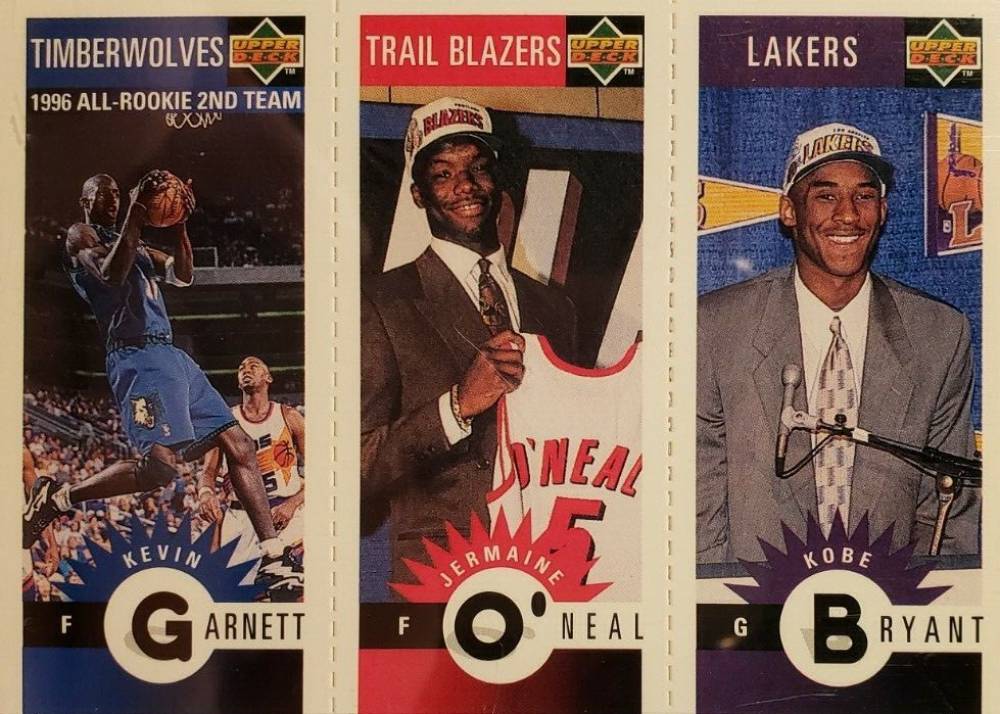 1996 Collector's Choice Mini II Garnett/O'Neal/Bryant # Basketball Card