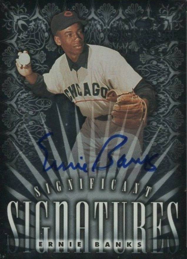 1998 Donruss Signature Significant Signature Ernie Banks # Baseball Card