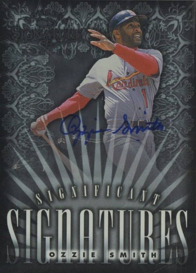 1998 Donruss Signature Significant Signature Ozzie Smith # Baseball Card