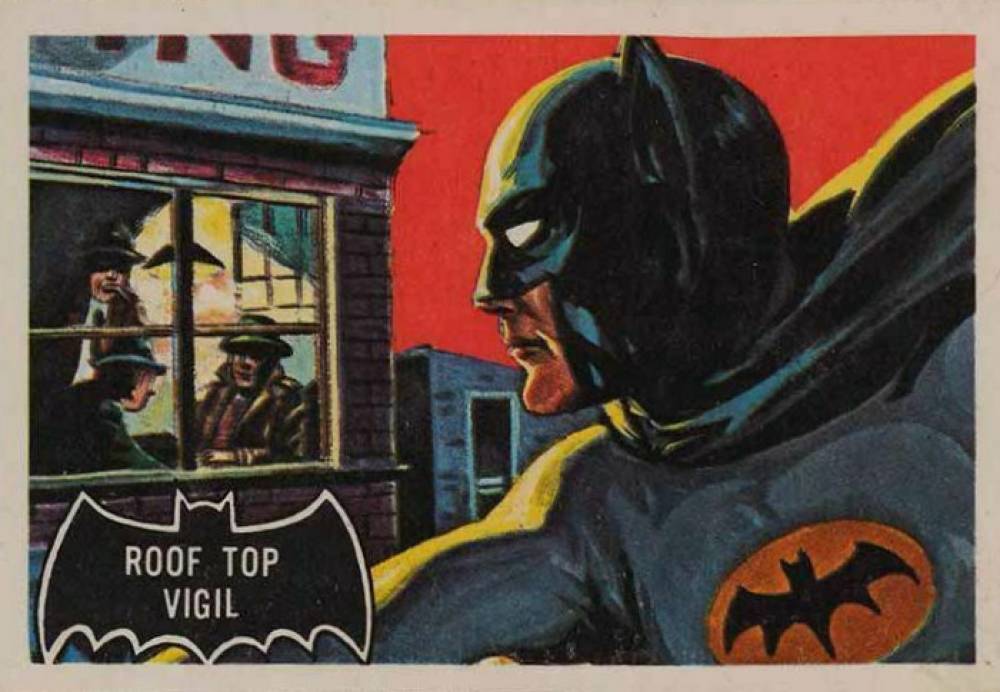 1966 A & BC Batman Roof Top Vigil #5 Non-Sports Card