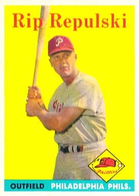 1958 Topps Rip Repulski #14 Baseball Card