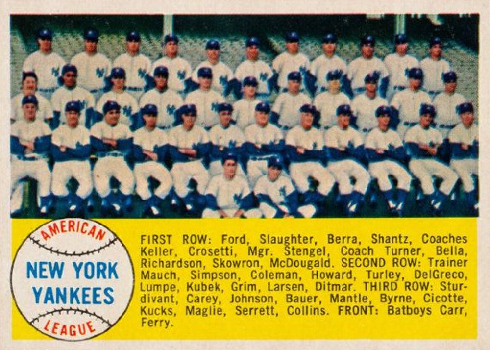 1958 Topps New York Yankees #246 Baseball Card