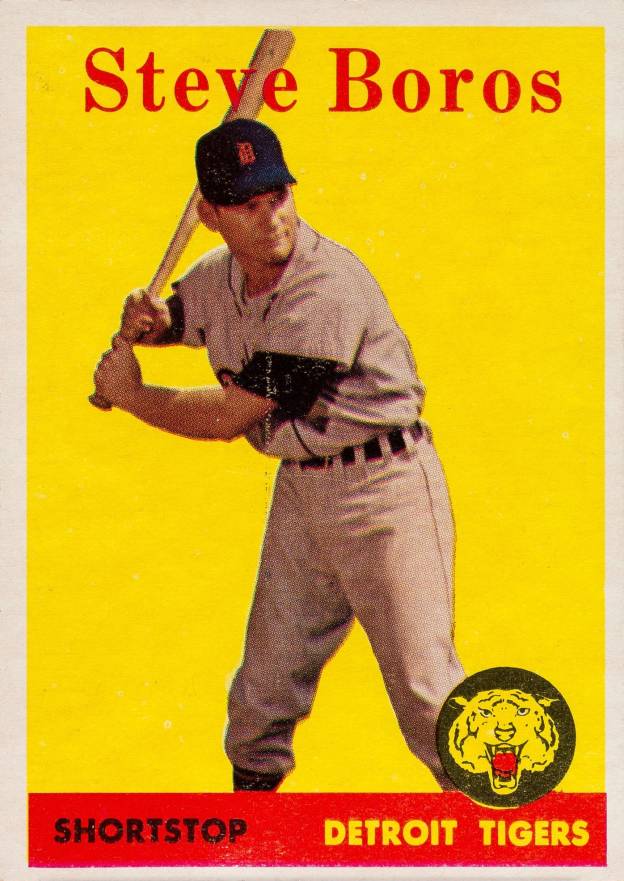 1958 Topps Steve Boros #81y Baseball Card