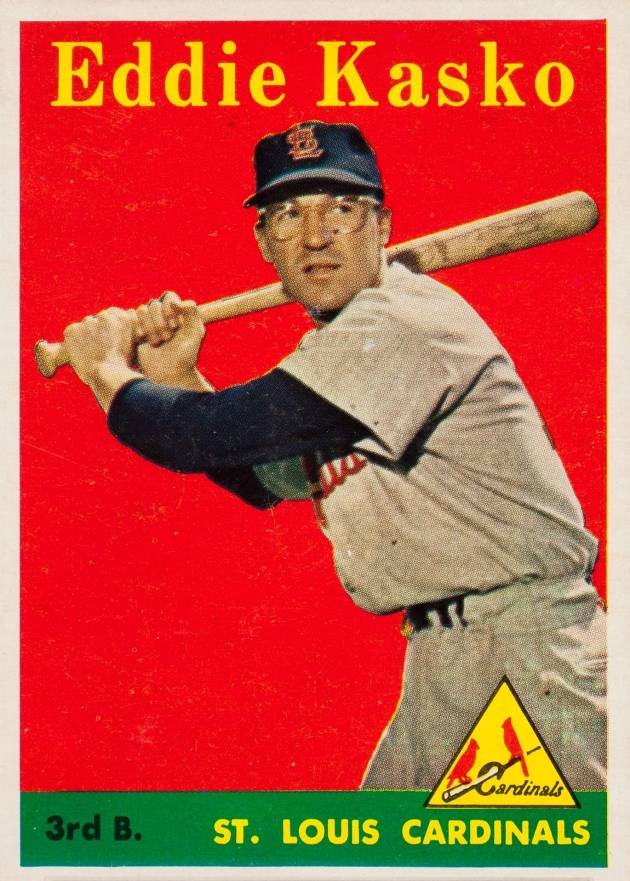1958 Topps Eddie Kasko #8y Baseball Card