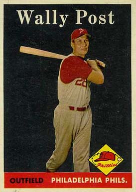 1958 Topps Wally Post #387 Baseball Card