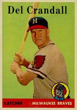 1958 Topps Del Crandall #390 Baseball Card