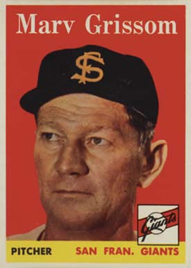 1958 Topps Marv Grissom #399 Baseball Card