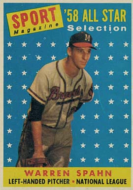 1958 Topps Warren Spahn #494 Baseball Card