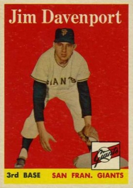 1958 Topps Jim Davenport #413 Baseball Card