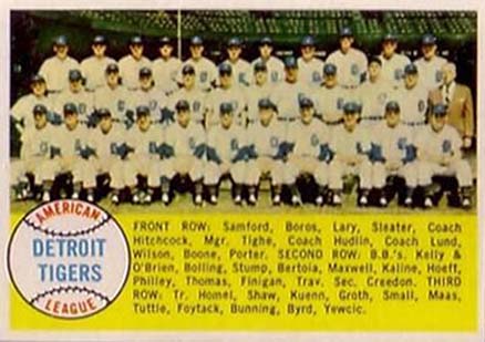 1958 Topps Detroit Tigers #397n Baseball Card
