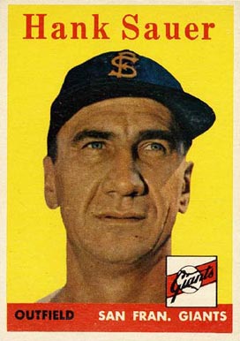 1958 Topps Hank Sauer #378 Baseball Card