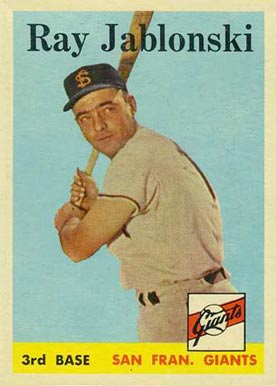1958 Topps Ray Jablonski #362 Baseball Card