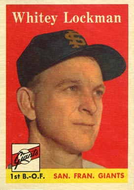 1958 Topps Whitey Lockman #195 Baseball Card
