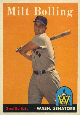 1958 Topps Milt Bolling #188 Baseball Card