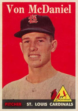 1958 Topps Von McDaniel #65 Baseball Card