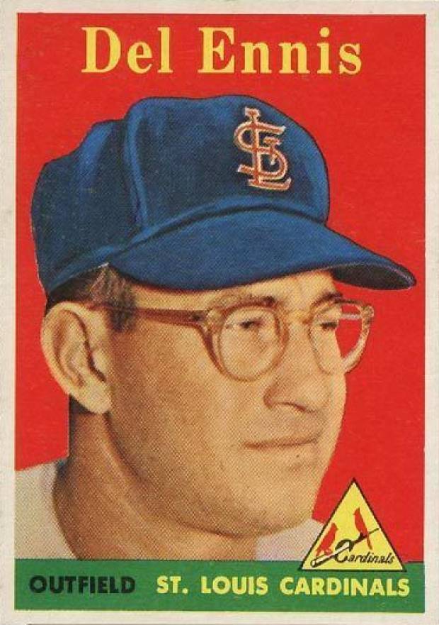 1958 Topps Del Ennis #60y Baseball Card